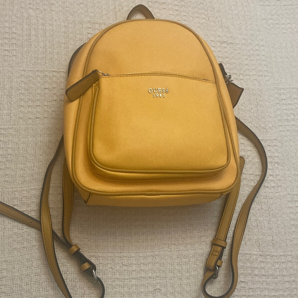 Guess Mustard Yellow Backpack